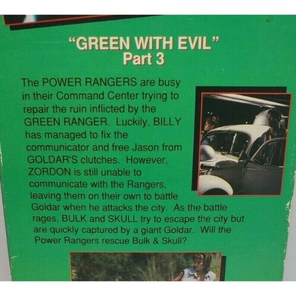 Mighty Morphin Power Rangers Green Ranger Mini Series Part 3 VHS Like New - Picture 5 of 8